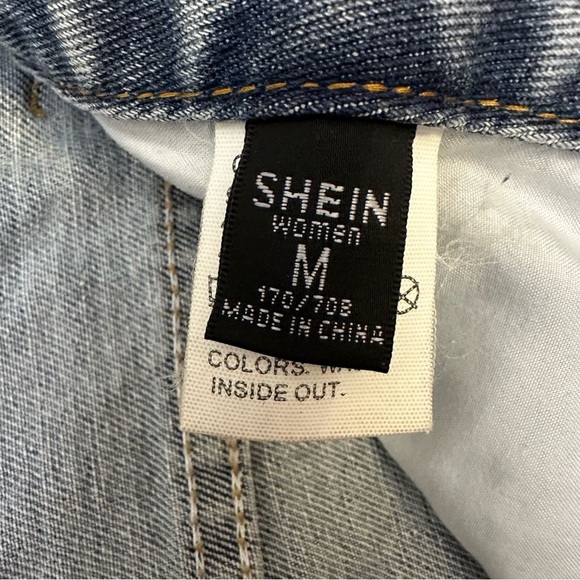 SHEIN Blue Jean Shorts High-Waisted Classic - Picture 3 of 4
